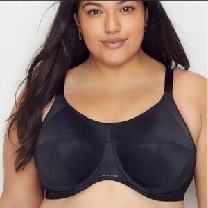 NEW Elomi Energise High Impact Underwire Sports Bra Black 34L